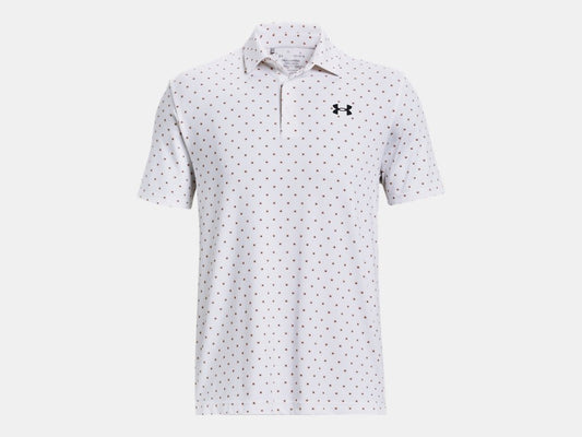 UA Playoff 3.0 Printed Polo Whit/Pink Fizz/Midnight Navy