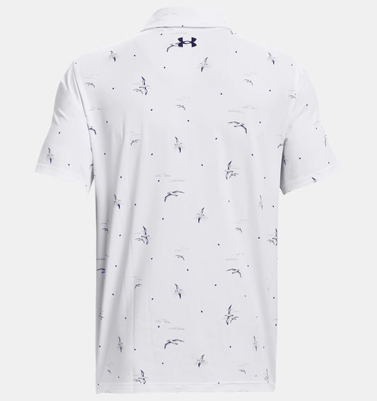 UA Playoff 3.0 Printed Polo White/Midnight Navy