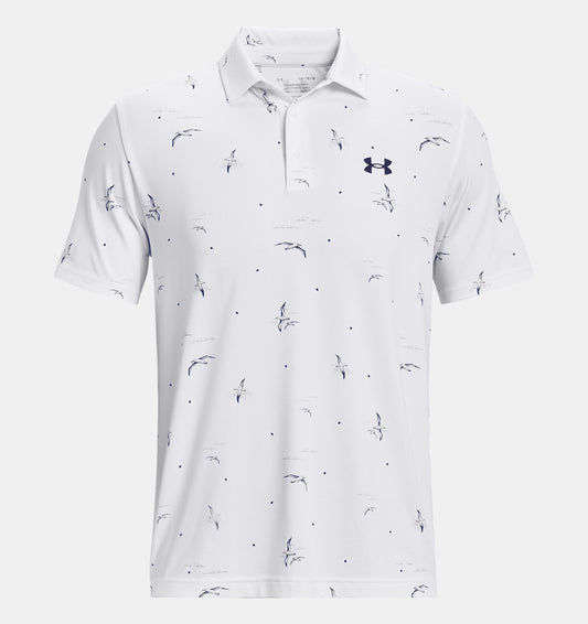 UA Playoff 3.0 Printed Polo White/Midnight Navy