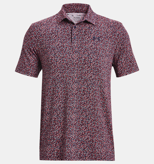 UA Playoff 3.0 Printed Polo Midnight Navy Pattern