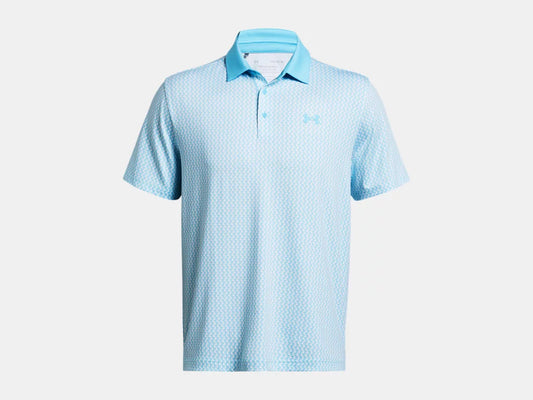 UA Playoff 3.0 Printed Polo Sky Blue