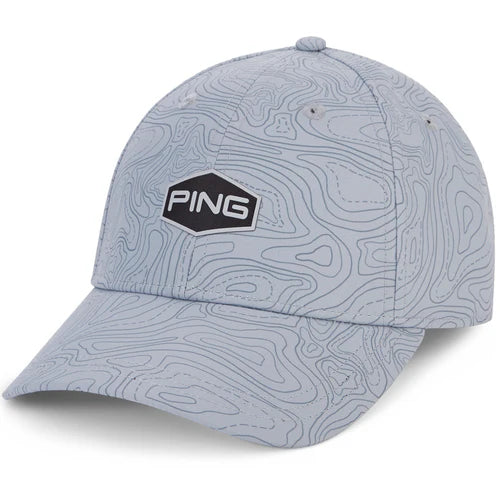 Map Print Hat Silver