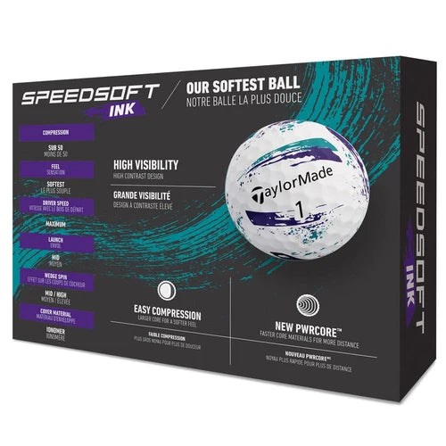 Speedsoft Ink 26, Purple/Turquoise Dozen