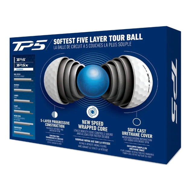 TP5 24 White Golf Balls -  1 dozen