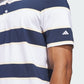 adidas Ultimate365+ Jumbo Stripe Climacool Golf Polo Shirt - White / Collegiate Navy