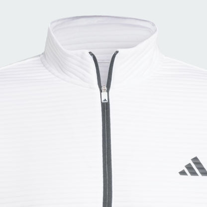 adidas Ultimate365 DWR Textured Quarter Zip Sweatshirt - White