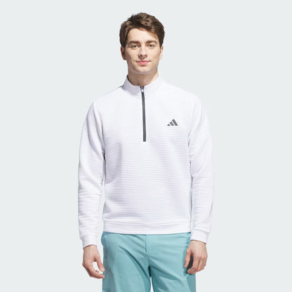 adidas Ultimate365 DWR Textured Quarter Zip Sweatshirt - White