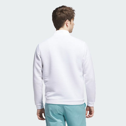 adidas Ultimate365 DWR Textured Quarter Zip Sweatshirt - White