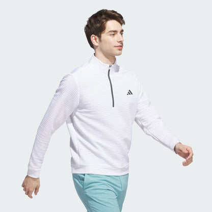 adidas Ultimate365 DWR Textured Quarter Zip Sweatshirt - White