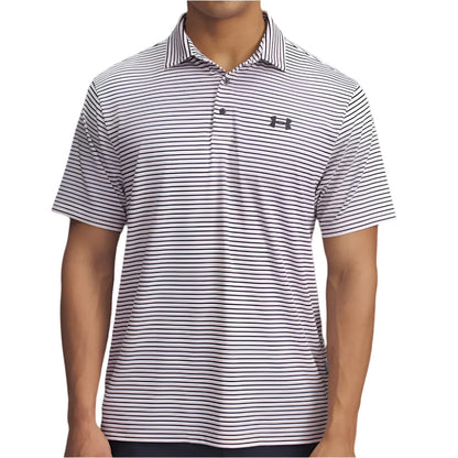 UA Playoff 3.0 Stripe Polo - Pink/Navy