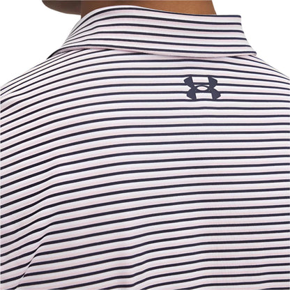 UA Playoff 3.0 Stripe Polo - Pink/Navy