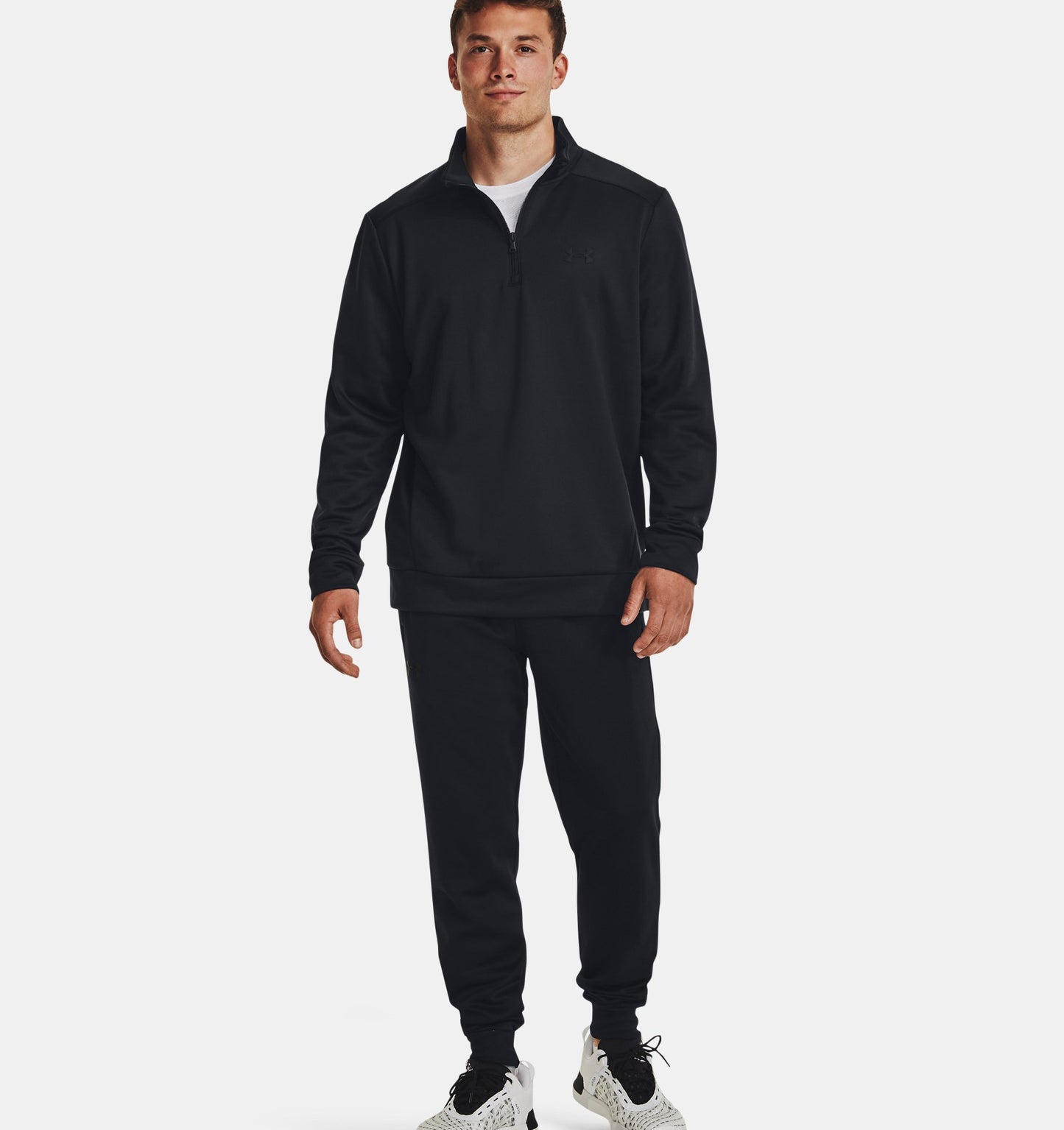 UA Armour Fleece 1/4 Zip Black