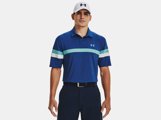 UA T2G Colour Block Polo Blue Mirage/White/Glacier