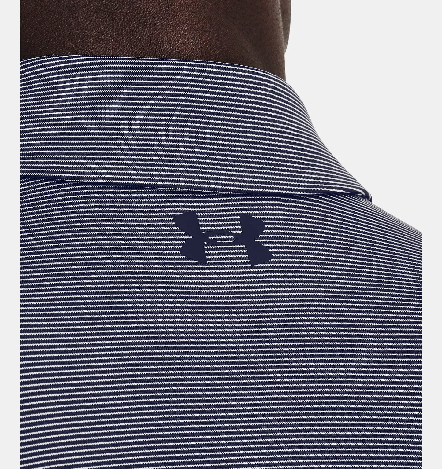 UA playoff 3.0 Stripe Polo Midnight Navy/White