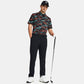 UA Playoff 3.0 Printed Polo Black/Hydro Teal/Black