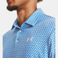 UA Playoff 3.0 Printed Polo White/Cosmic Blue