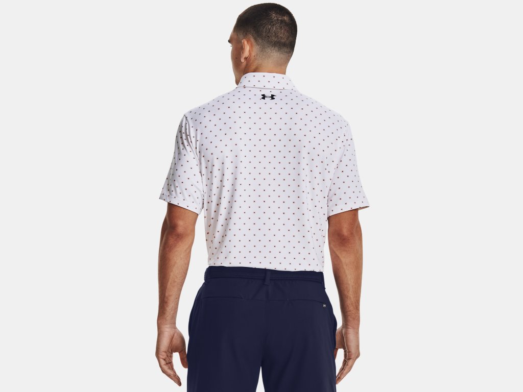 UA Playoff 3.0 Printed Polo Whit/Pink Fizz/Midnight Navy