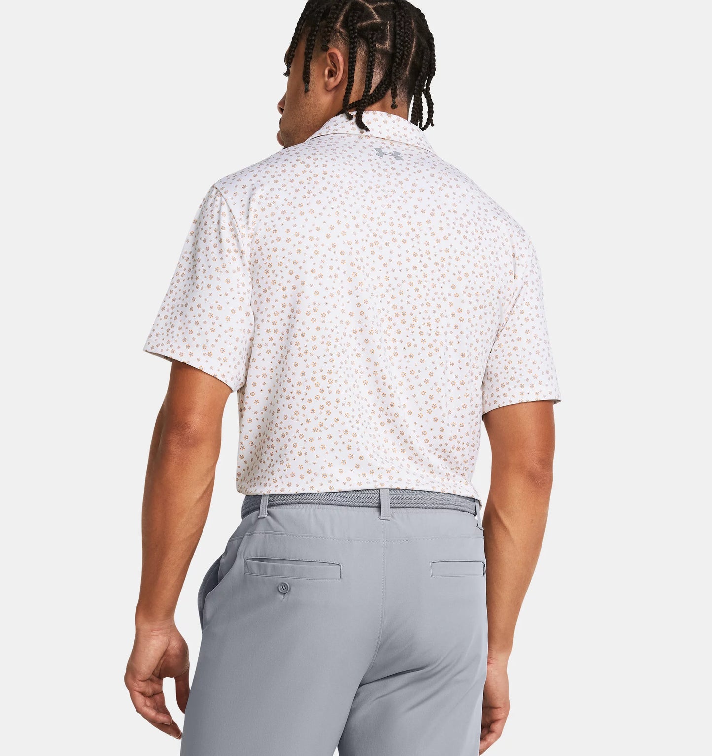 UA Playoff 3.0 Printed Polo White/Photon Blue/Midnight Navy