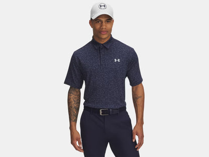 UA Playoff Printed Polo Midnight Navy/Downpour Grey