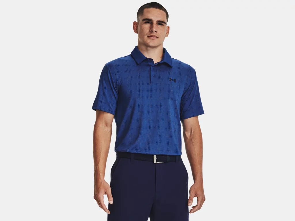 UA Playoff 3.0 Printed Polo Blue Mirage