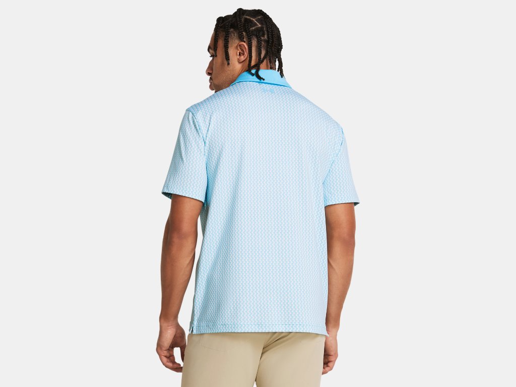 UA Playoff 3.0 Printed Polo Sky Blue