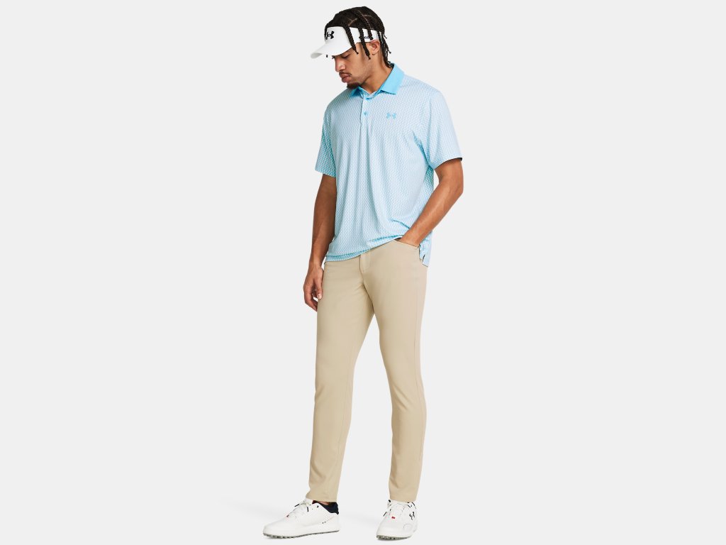 UA Playoff 3.0 Printed Polo Sky Blue