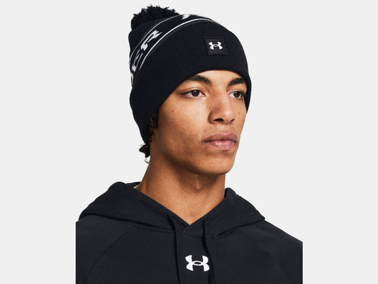 UA Halftime Pom Beanie Black/White