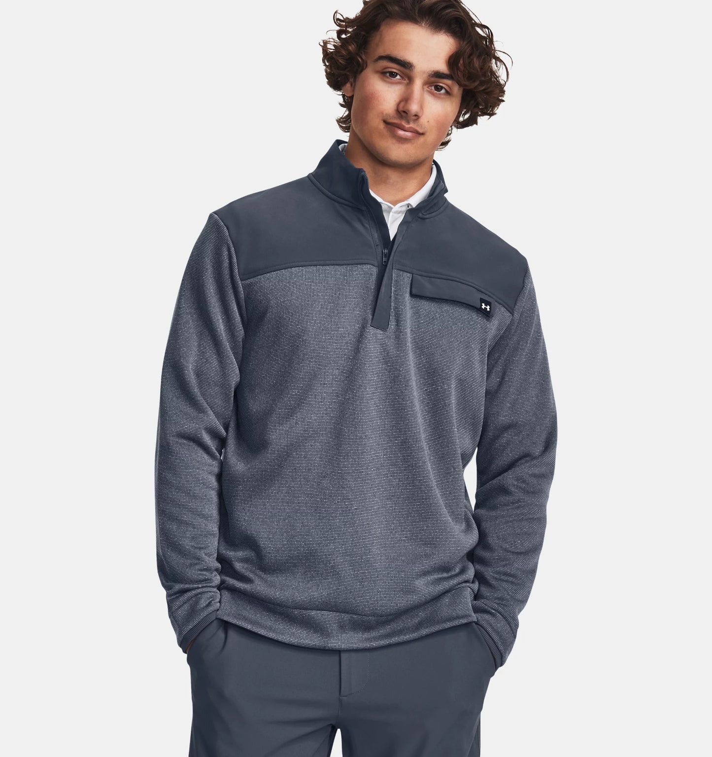 UA Storm Sweaterfleece HZ Downpour Gray