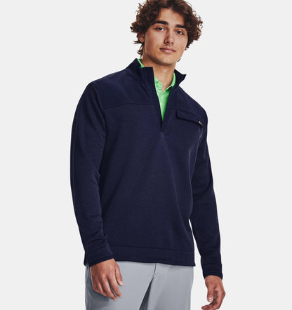 UA Storm Sweaterfleece HZ Midnight Navy/White
