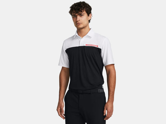 UA T2G Colour Block Polo Black/White