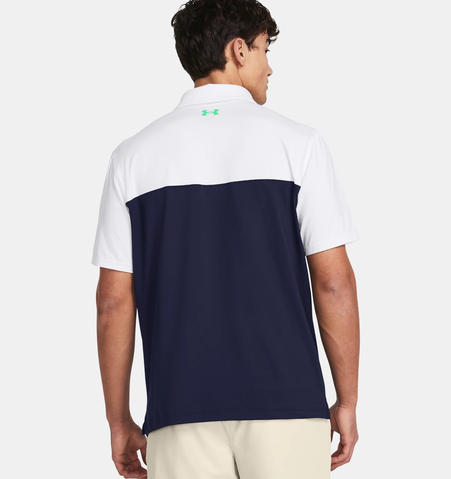 UA 2TG Colour Block Polo Midnight Navy/White