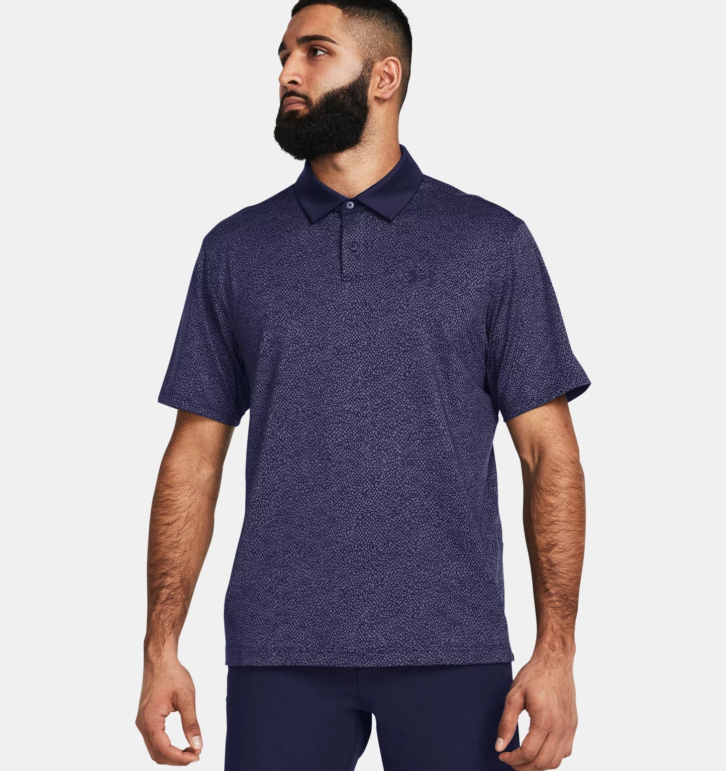 UA 2TG Printed Polo Midnight Navy