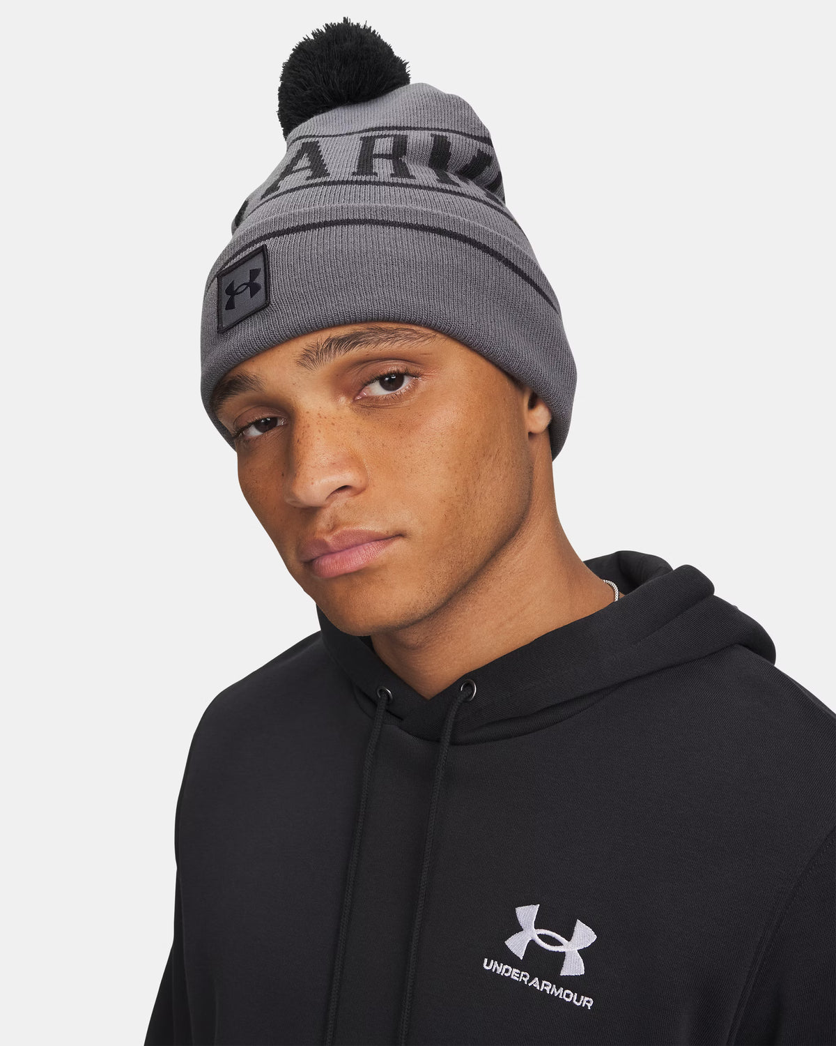 Halftime Pom Beanie Grey/Black
