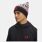 Halftime Pom Beanie Stone/Red/Black
