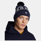 Halftime Pom Beanie Navy/White