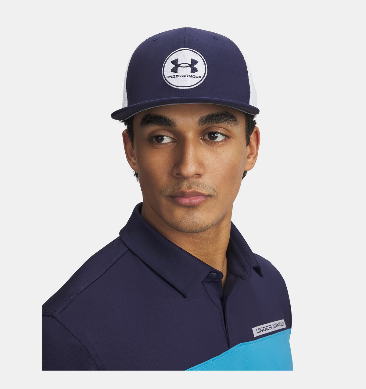 Drive Mid Iso-Chill Stretch Fit Cap Navy/White