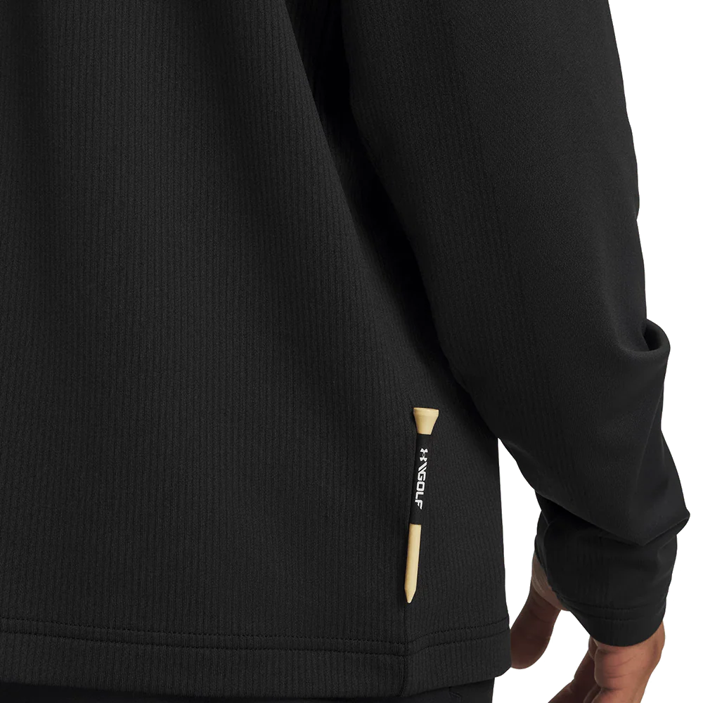 UA Drive Lightweight 1/2 Zip Golf Top - Black