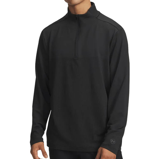 UA Drive Lightweight 1/2 Zip Golf Top - Black