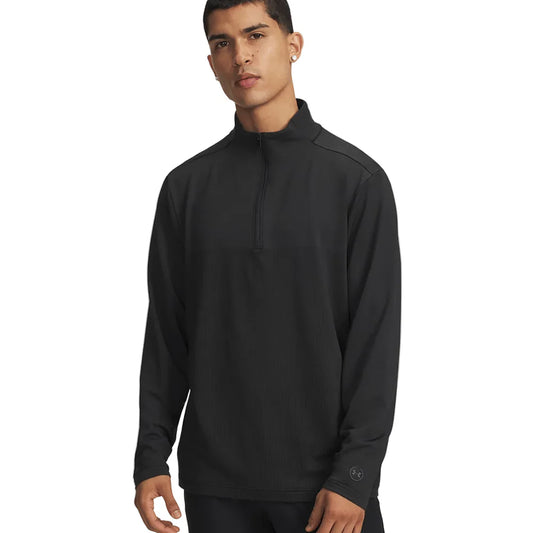 UA Drive Lightweight 1/2 Zip Golf Top - Black