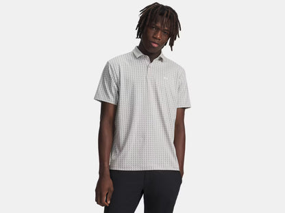UA T2G Printed Polo Shirt - Titanium / White