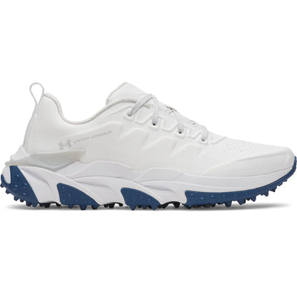 UA Halo Tour Waterproof Spikeless Shoes - White/White/Metallic Silver