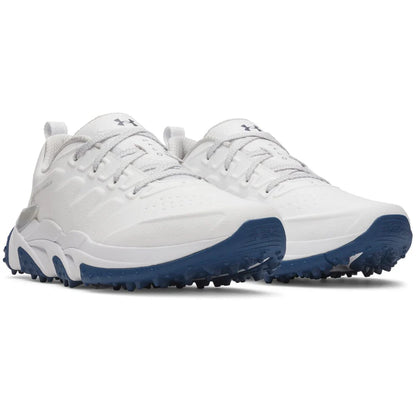 UA Halo Tour Waterproof Spikeless Shoes - White/White/Metallic Silver