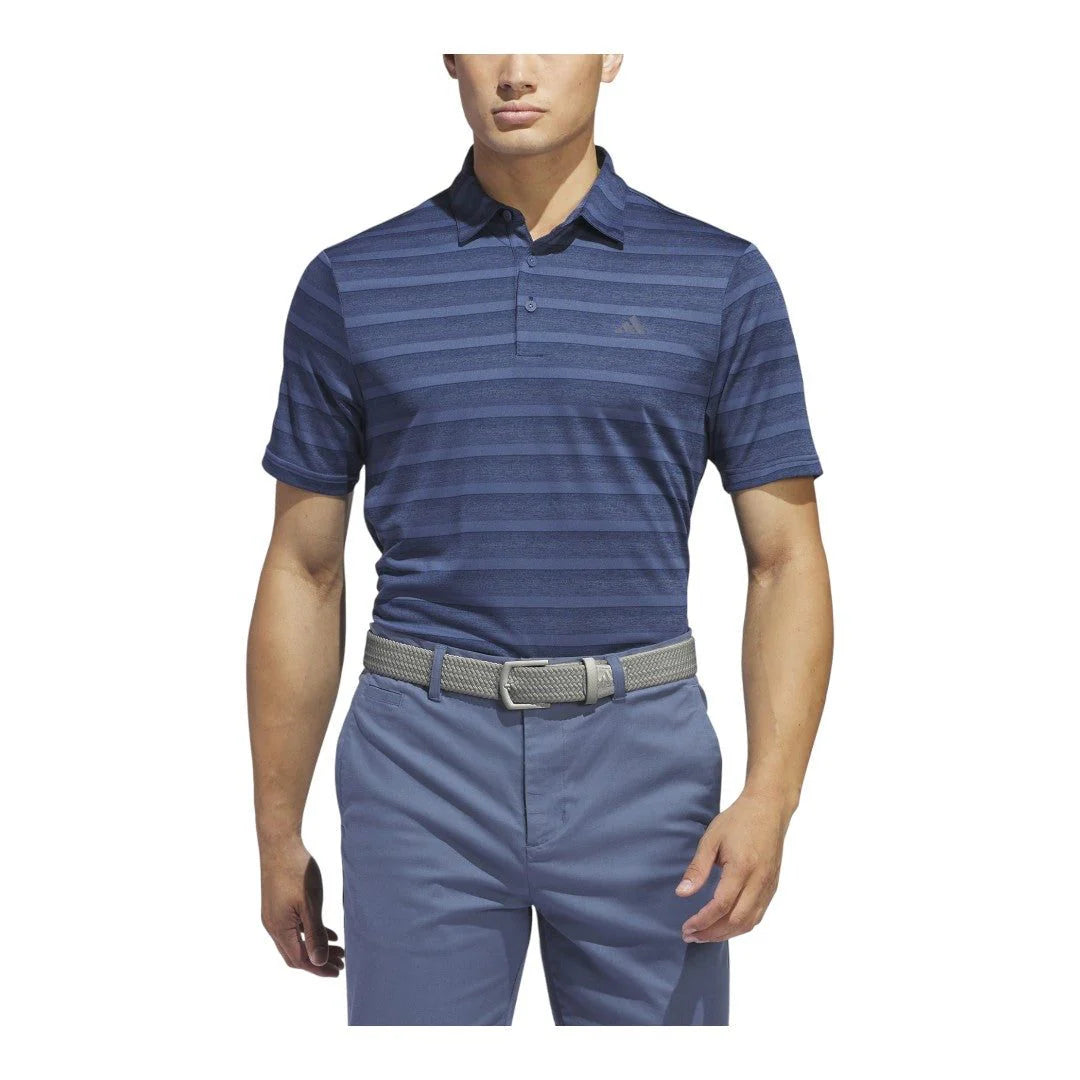 2 Colour Stripe Polo Shirt