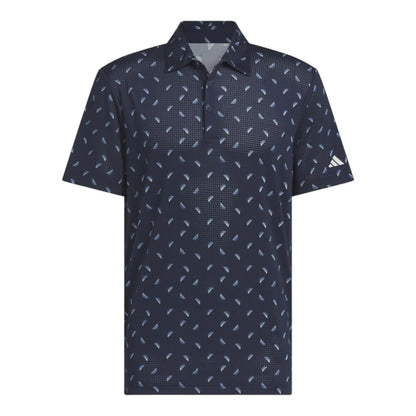 adidas Ultimate365 Printed Mesh Golf Polo Shirt - Navy