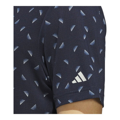 adidas Ultimate365 Printed Mesh Golf Polo Shirt - Navy