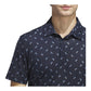 adidas Ultimate365 Printed Mesh Golf Polo Shirt - Navy
