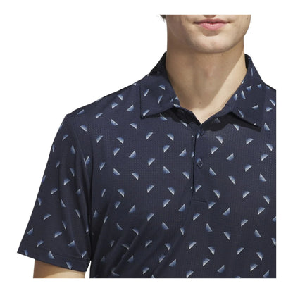 adidas Ultimate365 Printed Mesh Golf Polo Shirt - Navy