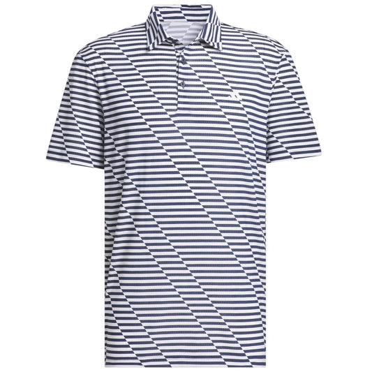 MESH PRINT POLO SHIRT - Collegiate Navy/White