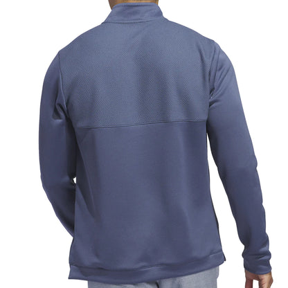 TEXTURED 1/4 ZIP PULLOVER - Preloved Ink