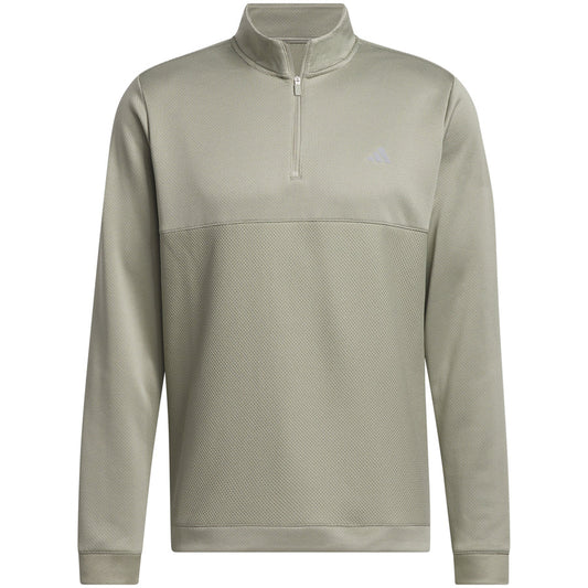 TEXTURED 1/4 ZIP PULLOVER - Silver Pebble